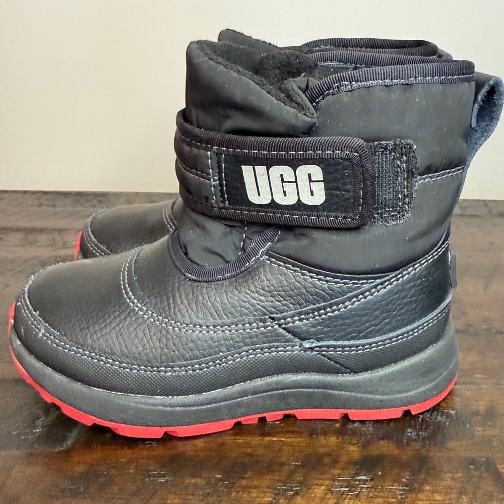UGG Kids Taney Weather Boot Black Red Trim Toddler 9